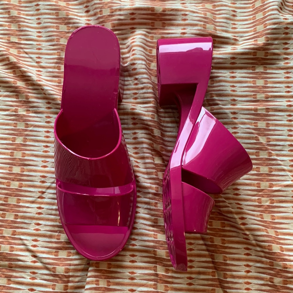 Los Angeles Apparel pvc sandal open back slides summer pool beach resort